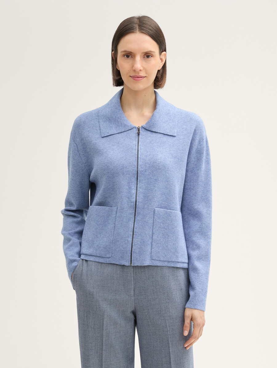 strickjacke mit kragen