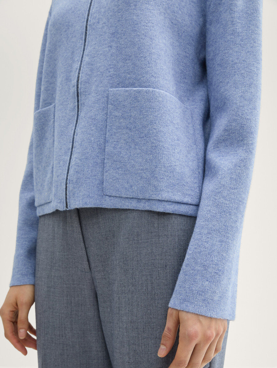 strickjacke mit kragen