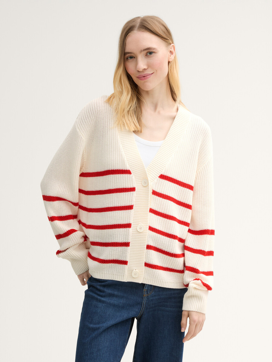 strickjacke mit v-ausschnitt