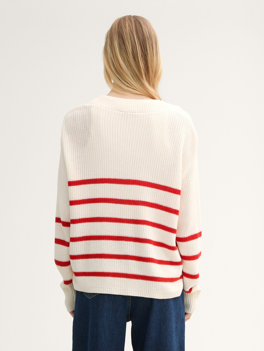 strickjacke mit v-ausschnitt