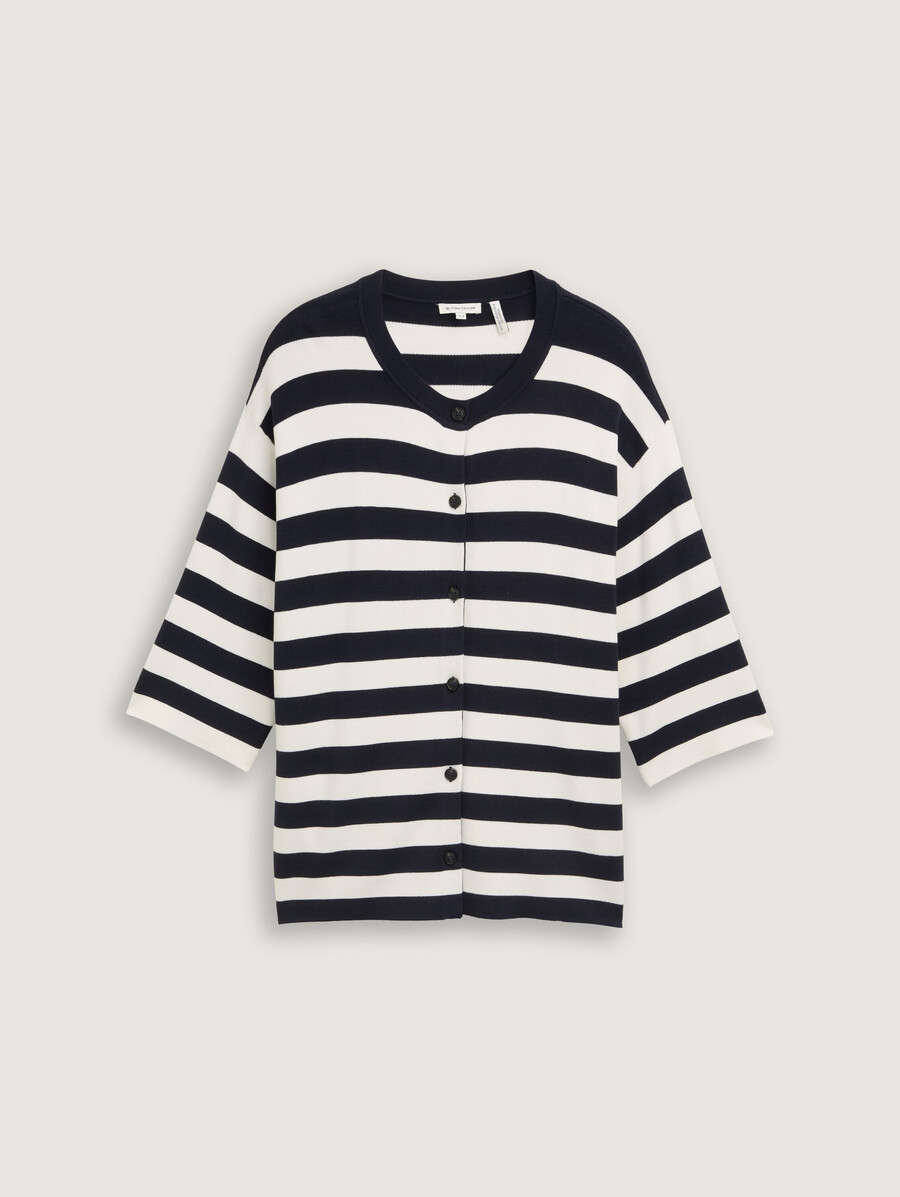 plus size - strickjacke mit streifenmuster