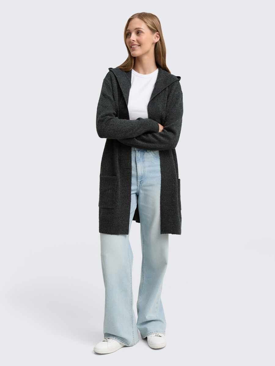 strickjacke mit kapuze