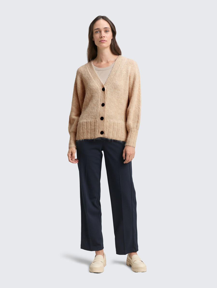 oversize-strickjacke mit wollanteil