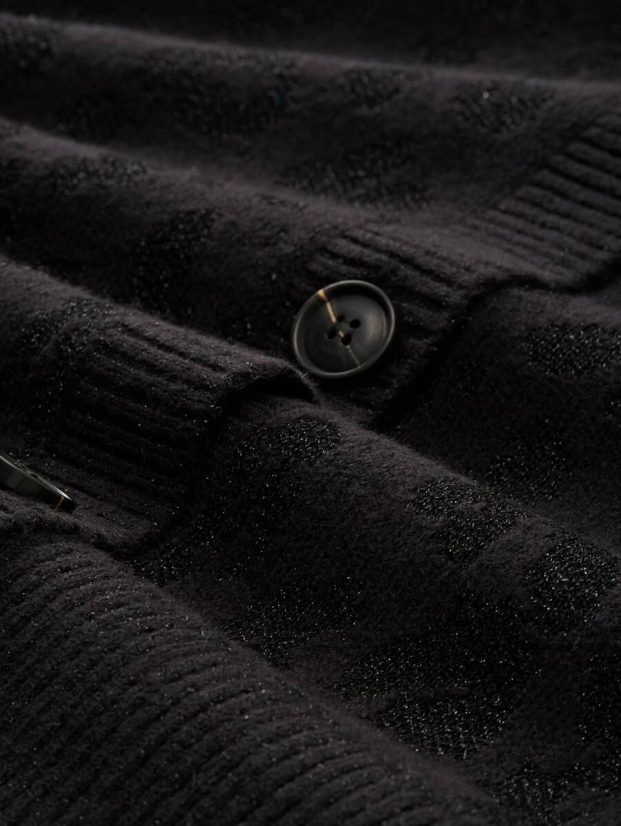 oversize-strickjacke mit glitzereffekt