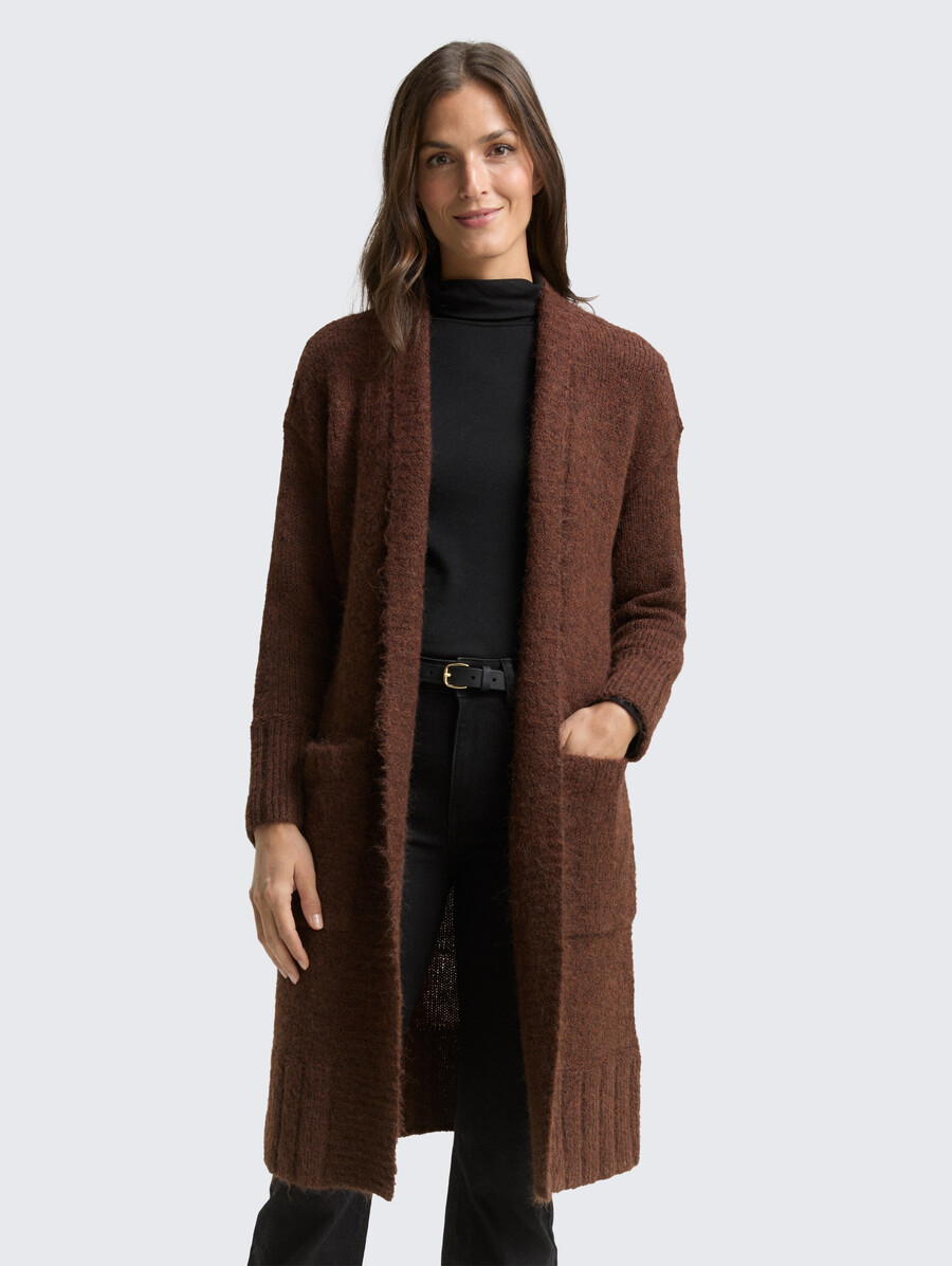 oversize-strickjacke mit wollanteil