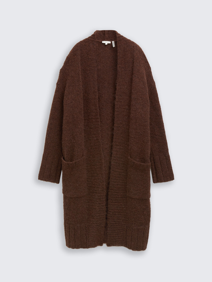oversize-strickjacke mit wollanteil