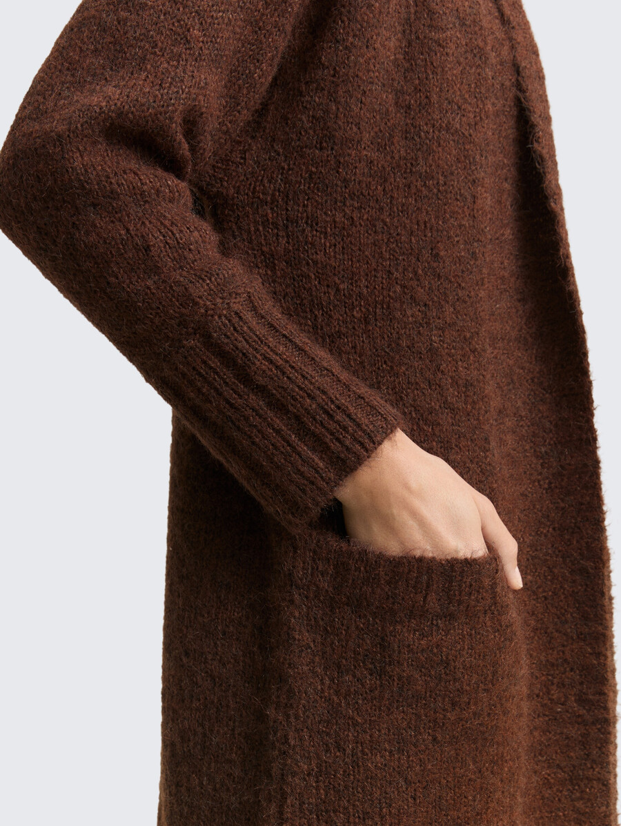 oversize-strickjacke mit wollanteil