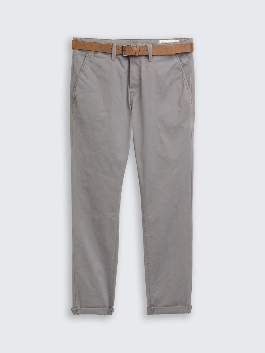 chino-hose mit gürtel