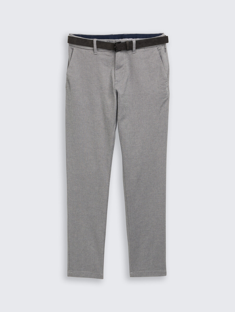 tttravis slim chino-hose mit gürtel