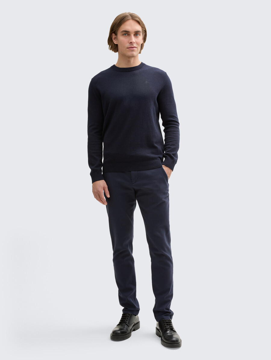 tttravis slim chino-hose mit gürtel