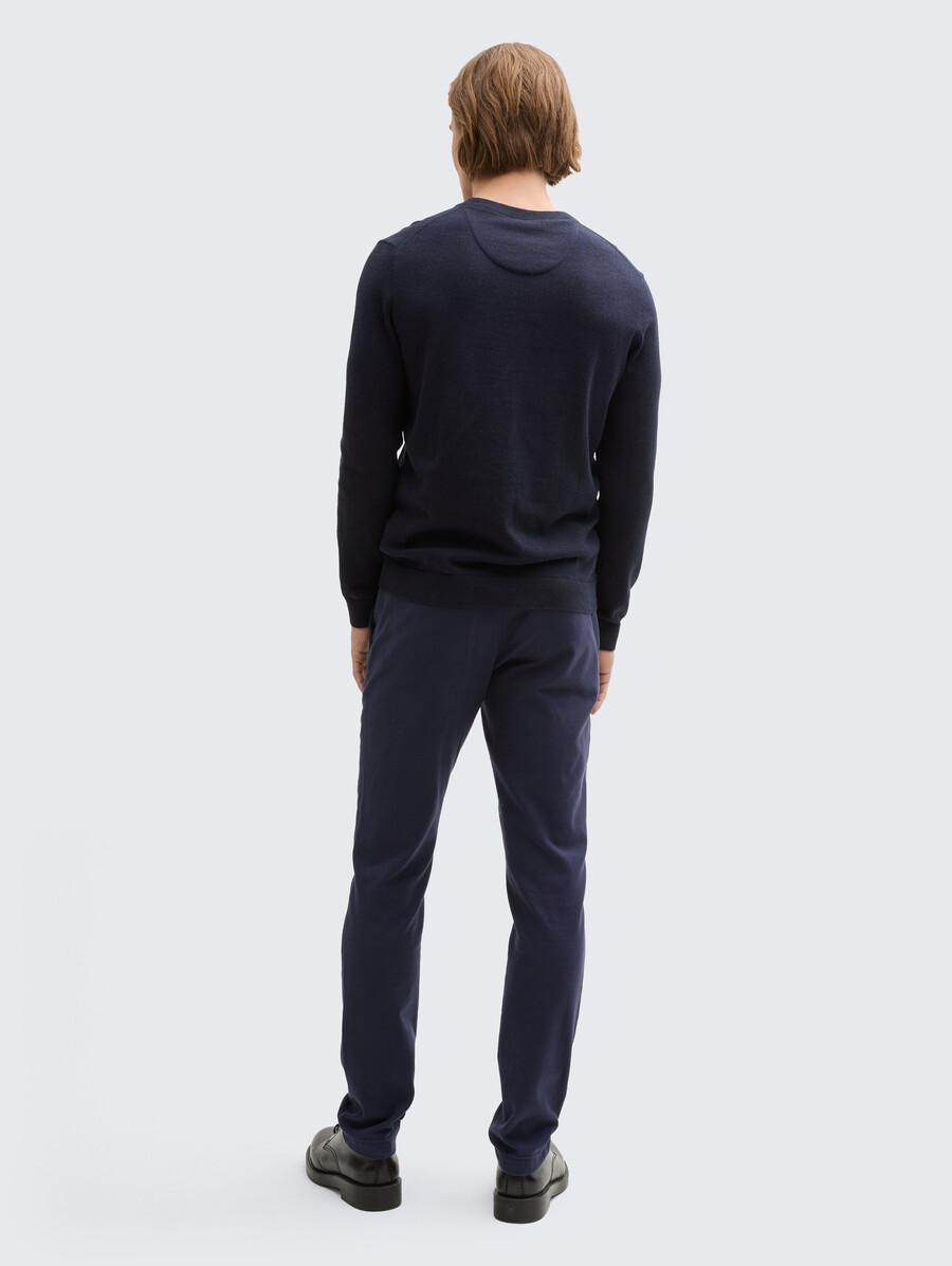tttravis slim chino-hose mit gürtel