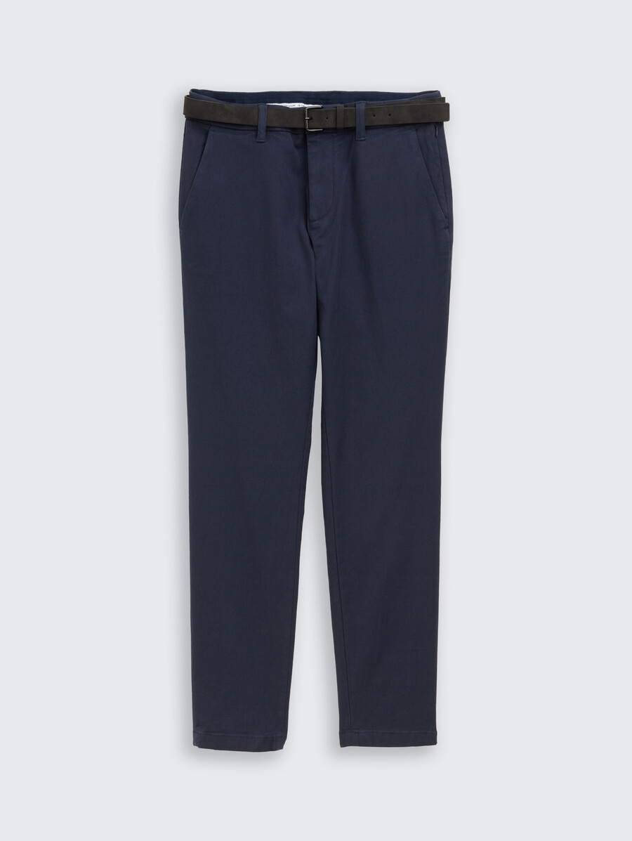 tttravis slim chino-hose mit gürtel