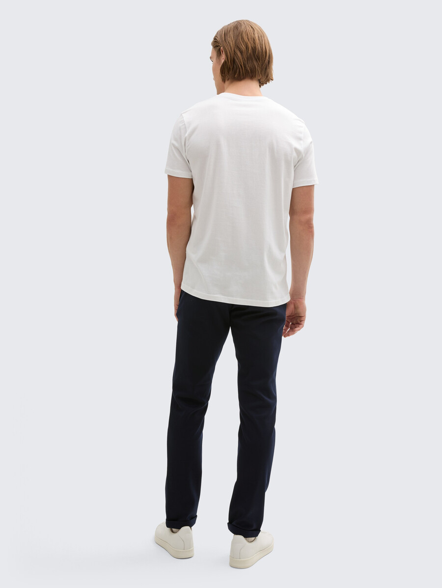 tttravis slim chino-hose aus piqué-jersey