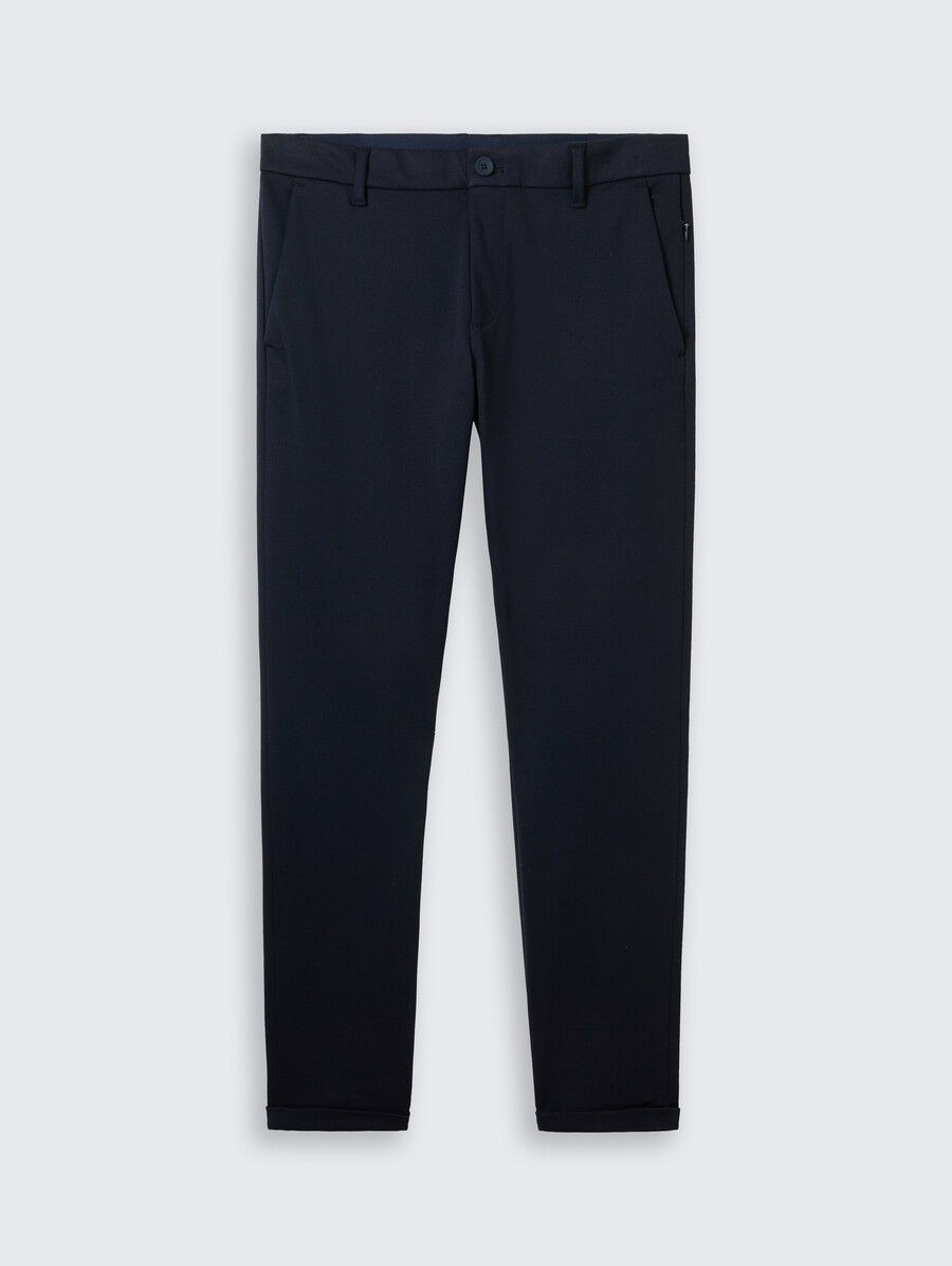 tttravis slim chino-hose aus piqué-jersey