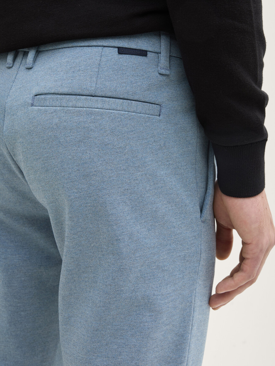 tttravis slim chino-hose aus piqué-jersey