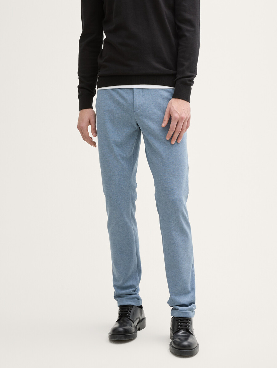 tttravis slim chino-hose aus piqué-jersey