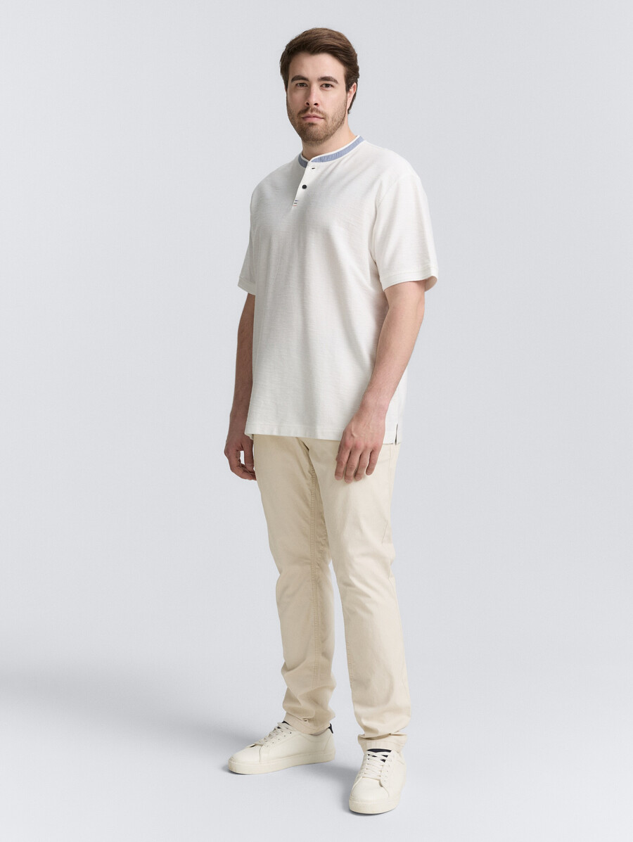 plus size – chino-hose mit schmal zulaufendem bein