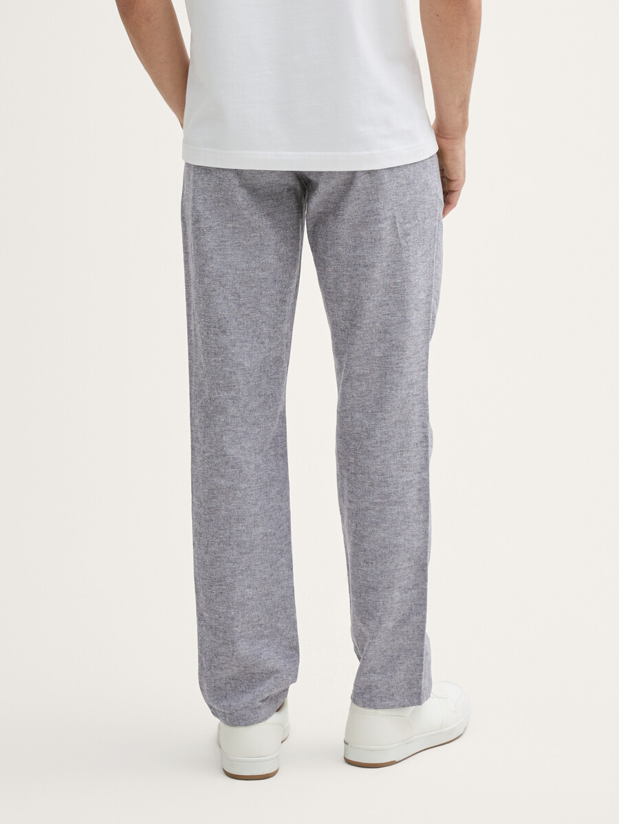 reguläre chino-hosen mit leinenanteil