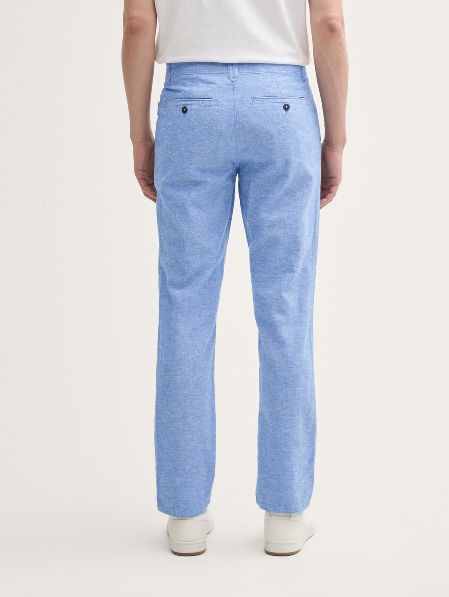 reguläre chino-hosen mit leinenanteil