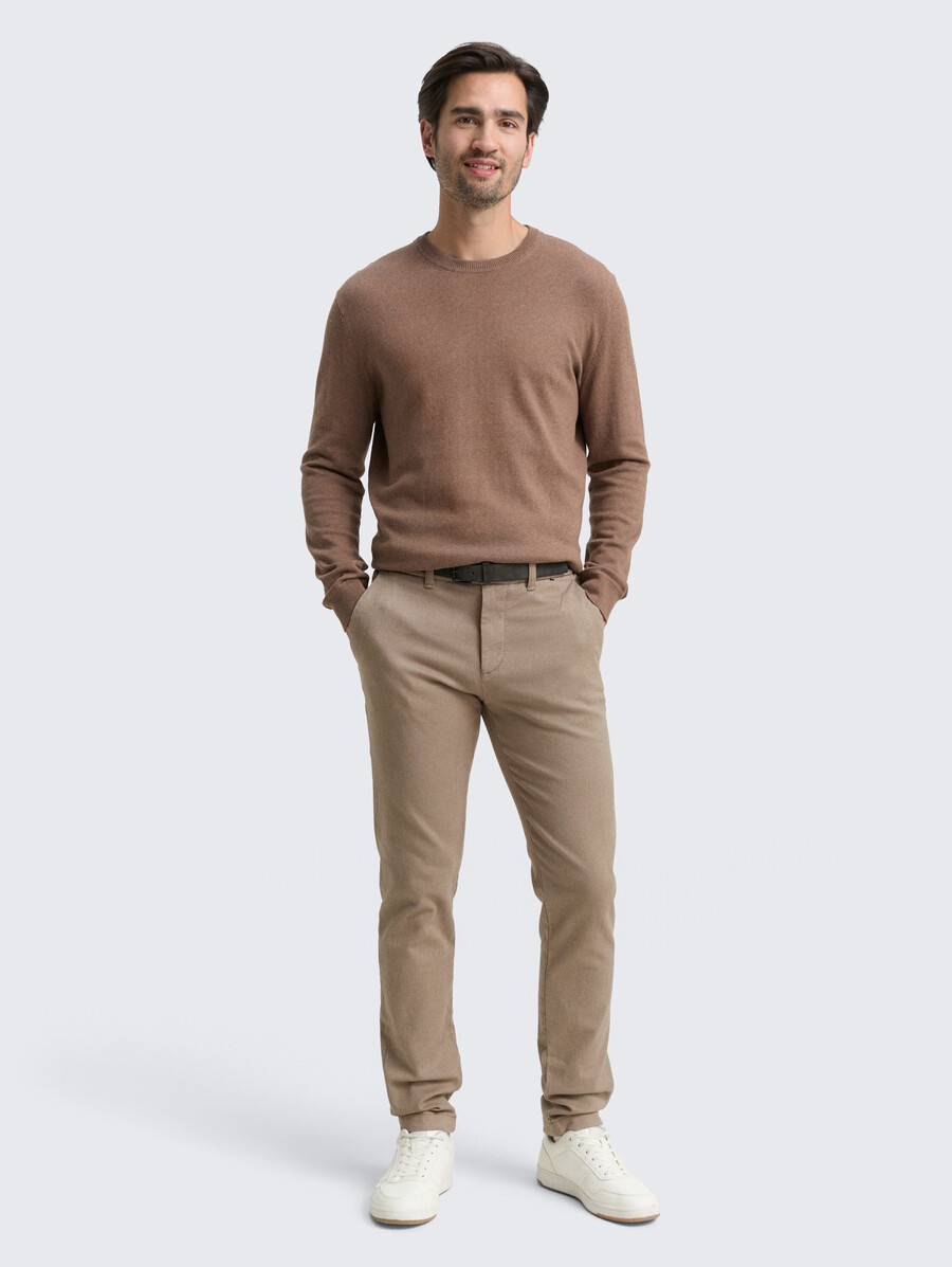 tttravis slim chino-hose mit gürtel