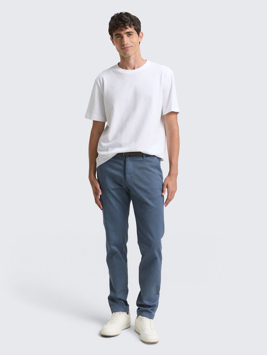 tttravis slim chino-hose mit gürtel