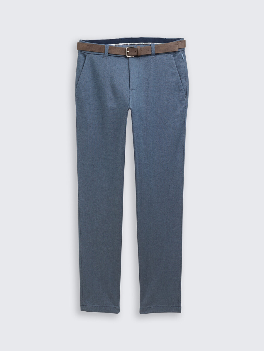 tttravis slim chino-hose mit gürtel