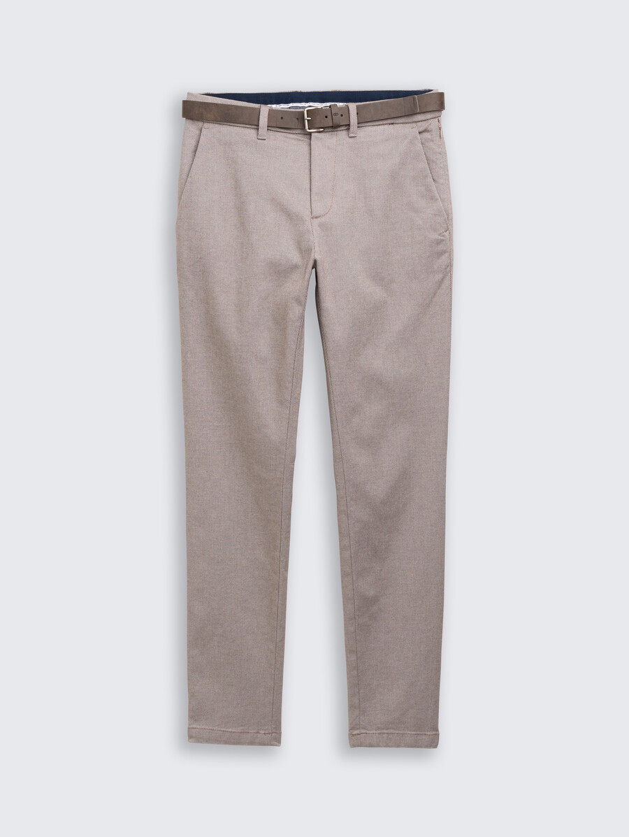 tttravis slim chino-hose mit gürtel