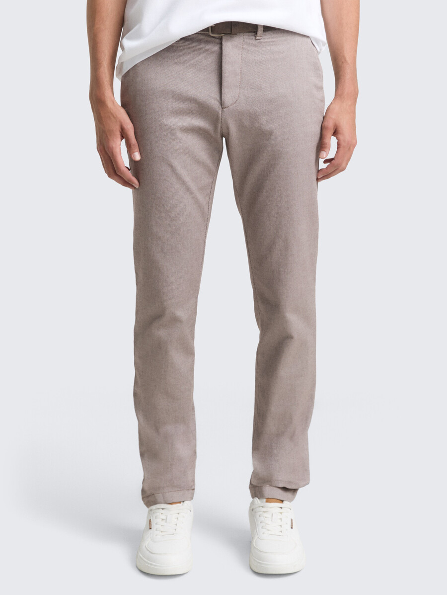 tttravis slim chino-hose mit gürtel