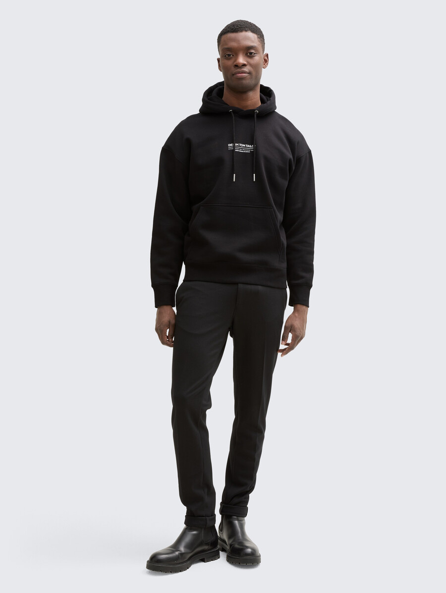 lässiger hoodie mit logoprint