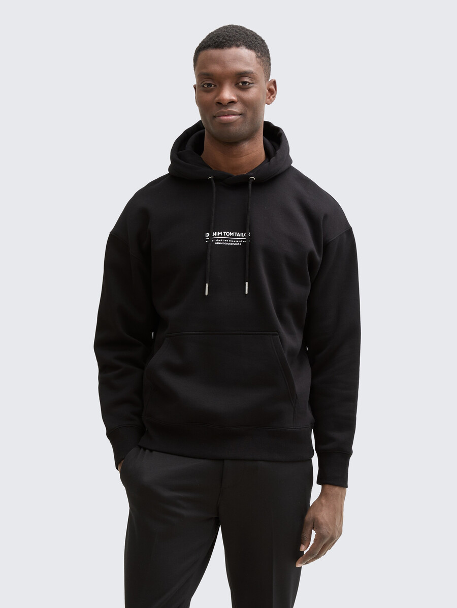 lässiger hoodie mit logoprint