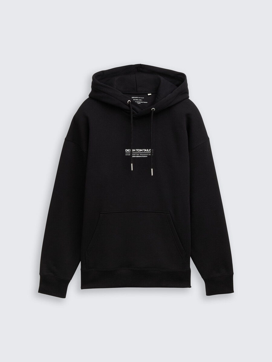 lässiger hoodie mit logoprint