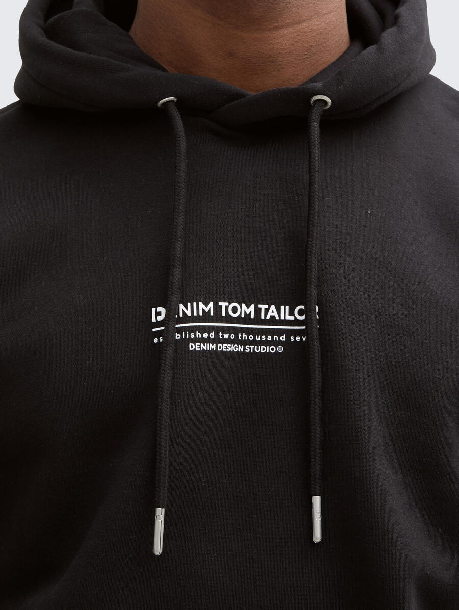 lässiger hoodie mit logoprint
