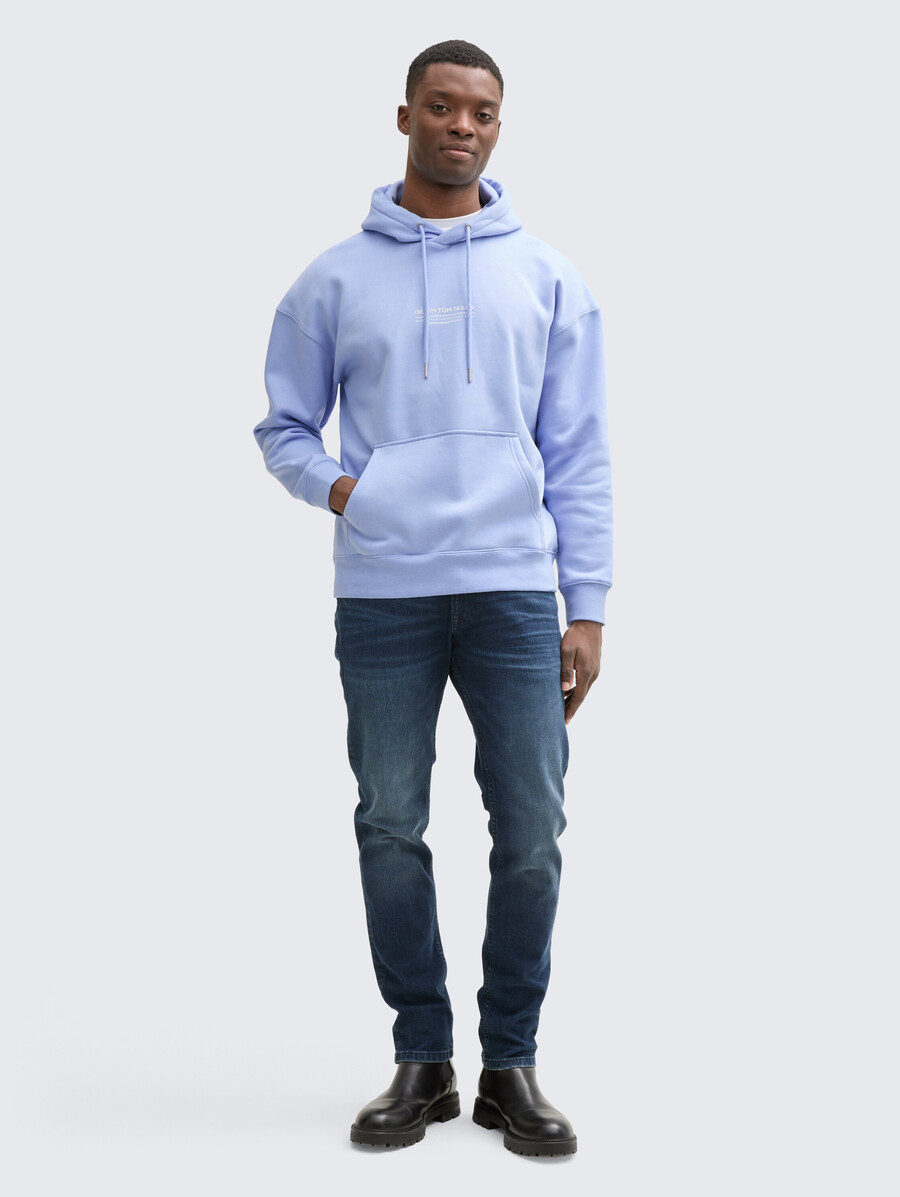 lässiger hoodie mit logoprint
