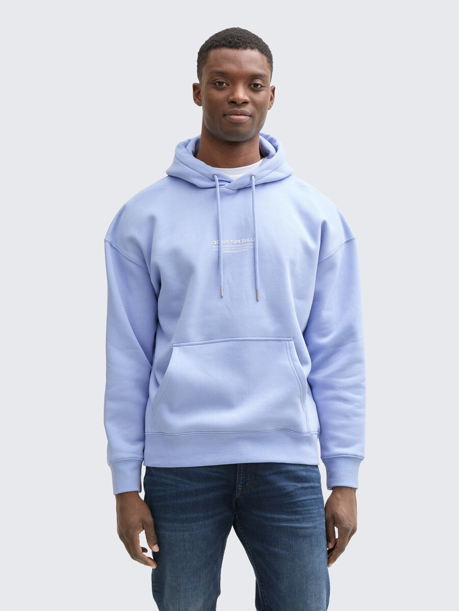 lässiger hoodie mit logoprint