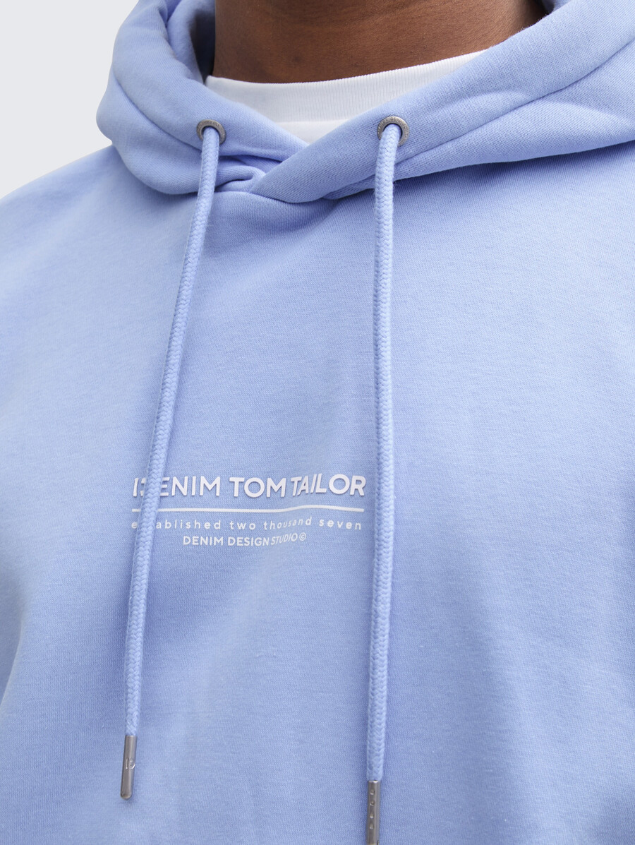 lässiger hoodie mit logoprint
