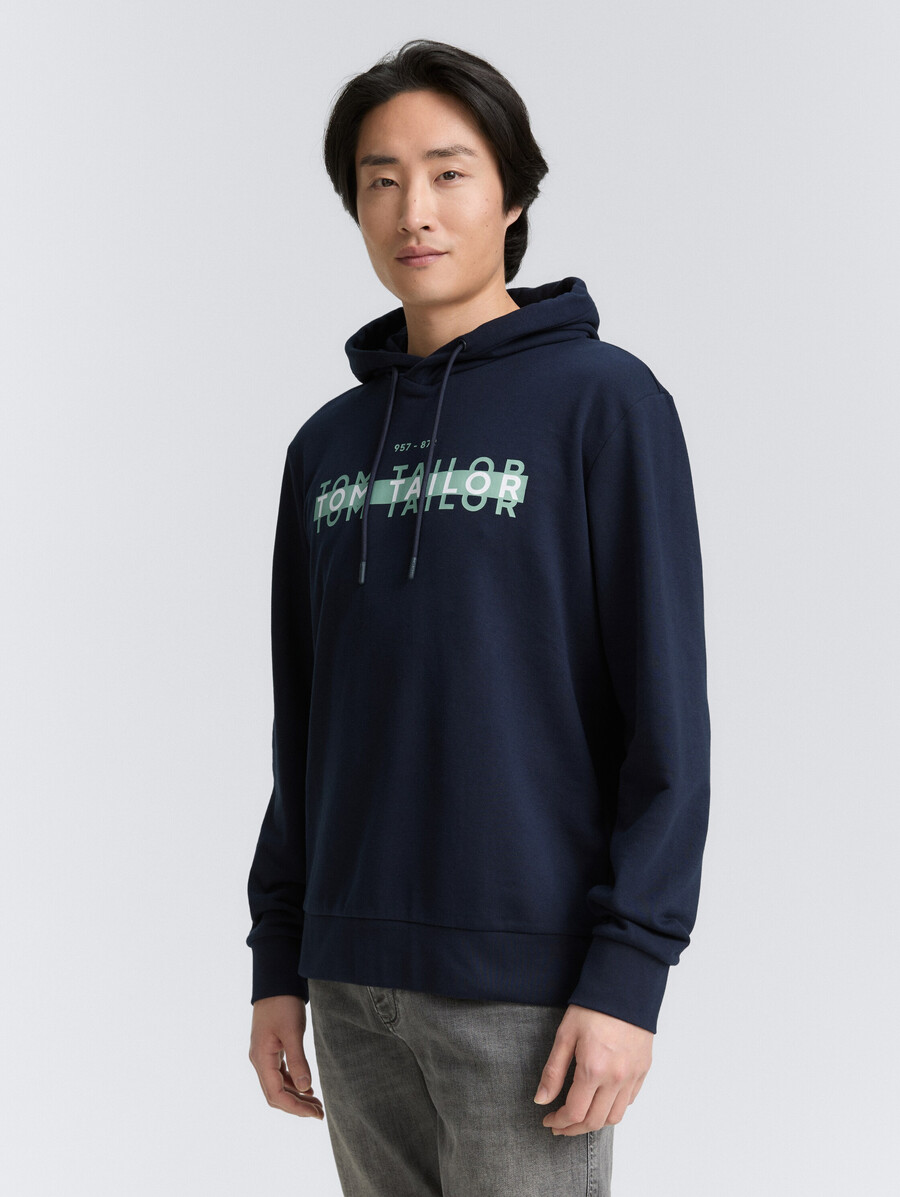 kapuzenpullover mit logodruck
