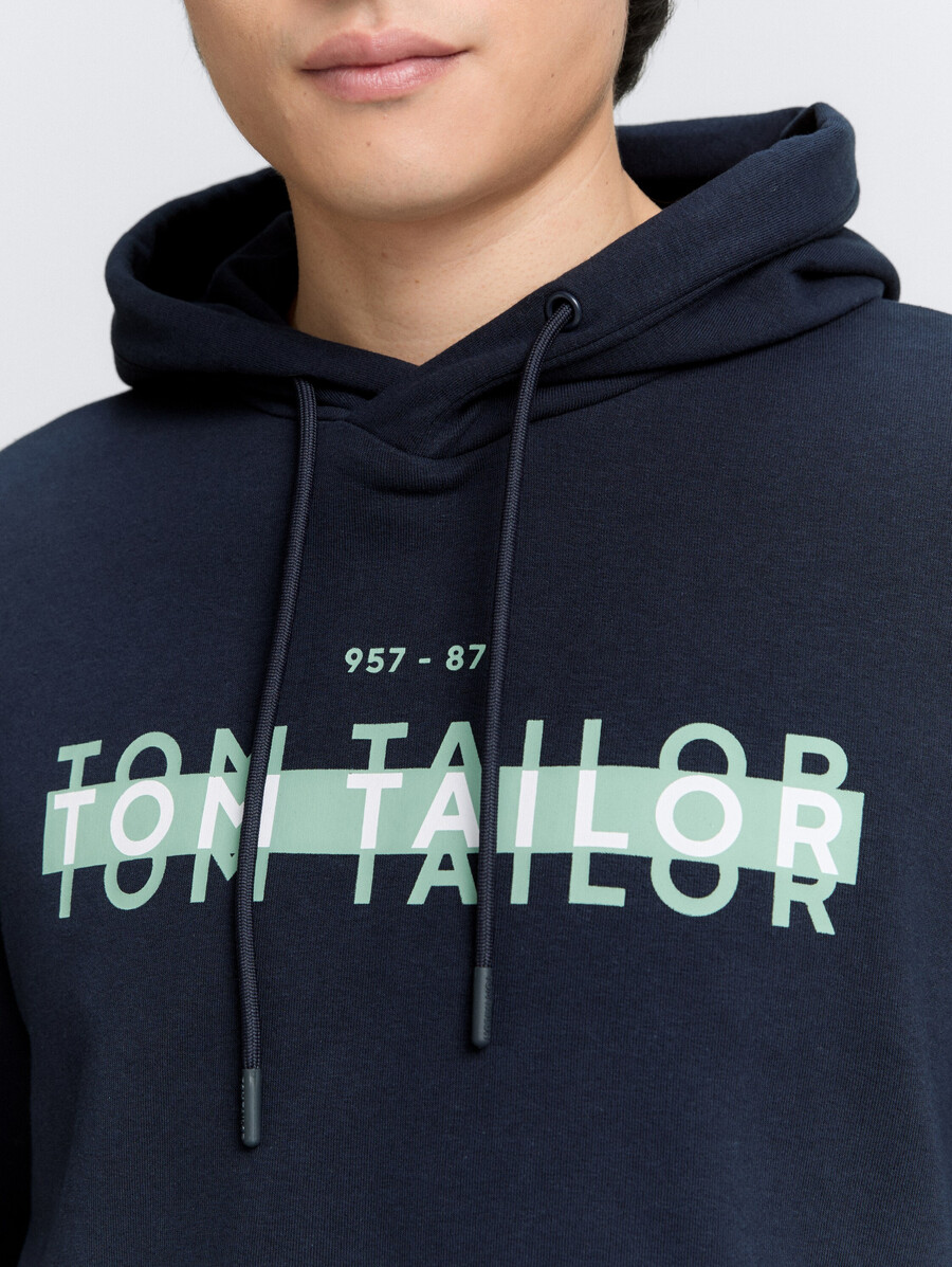 kapuzenpullover mit logodruck