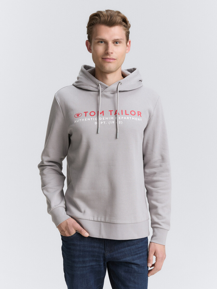 kapuzenpullover mit logodruck