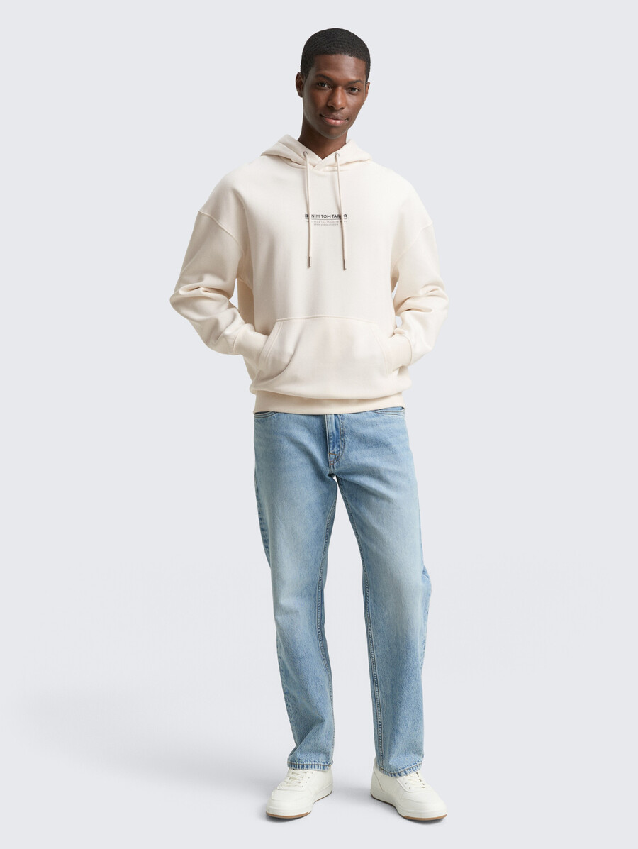 lässiger hoodie mit logoprint