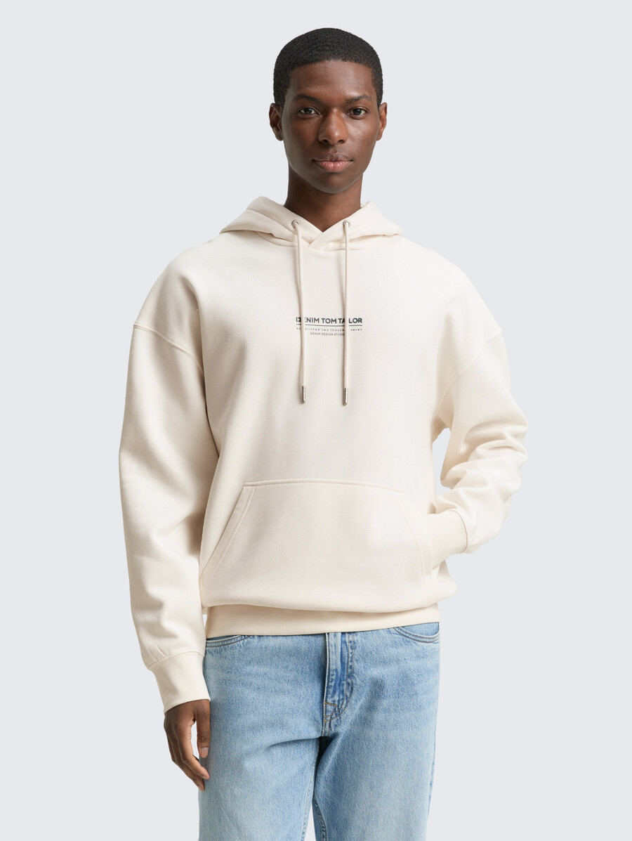 lässiger hoodie mit logoprint