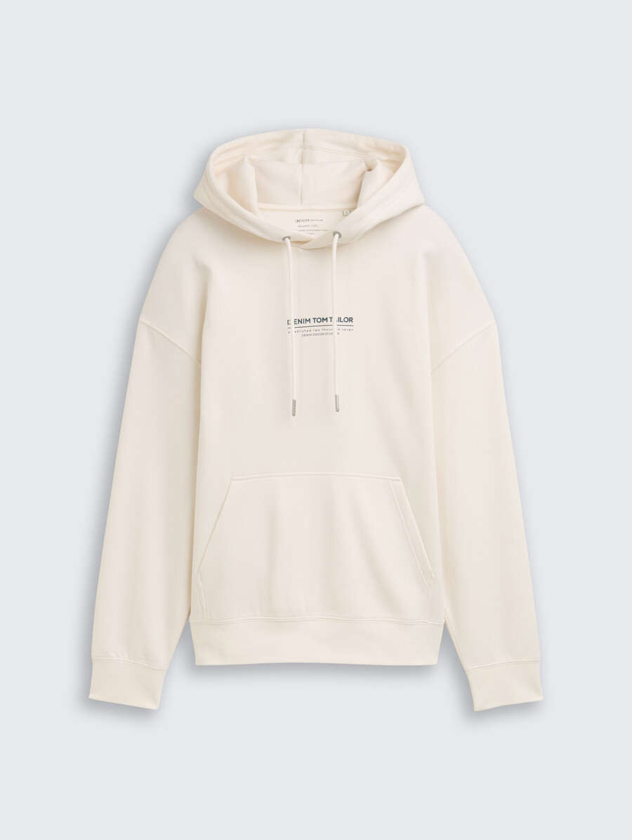 lässiger hoodie mit logoprint