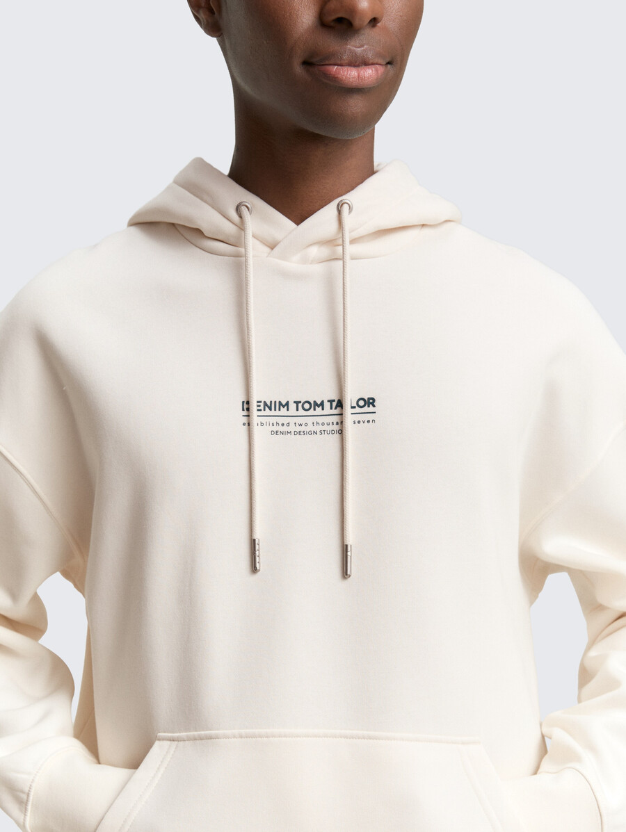 lässiger hoodie mit logoprint