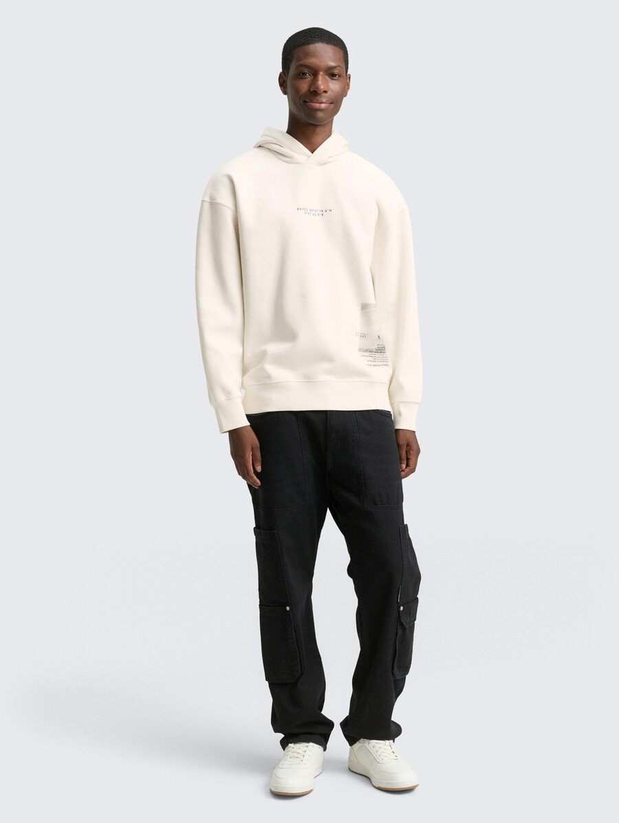 lässiger hoodie mit aufdruck