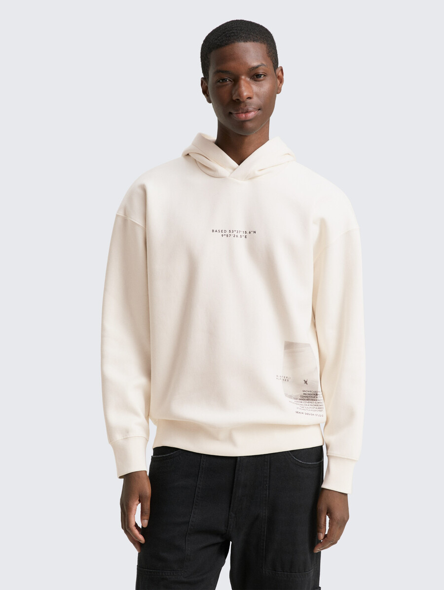 lässiger hoodie mit aufdruck