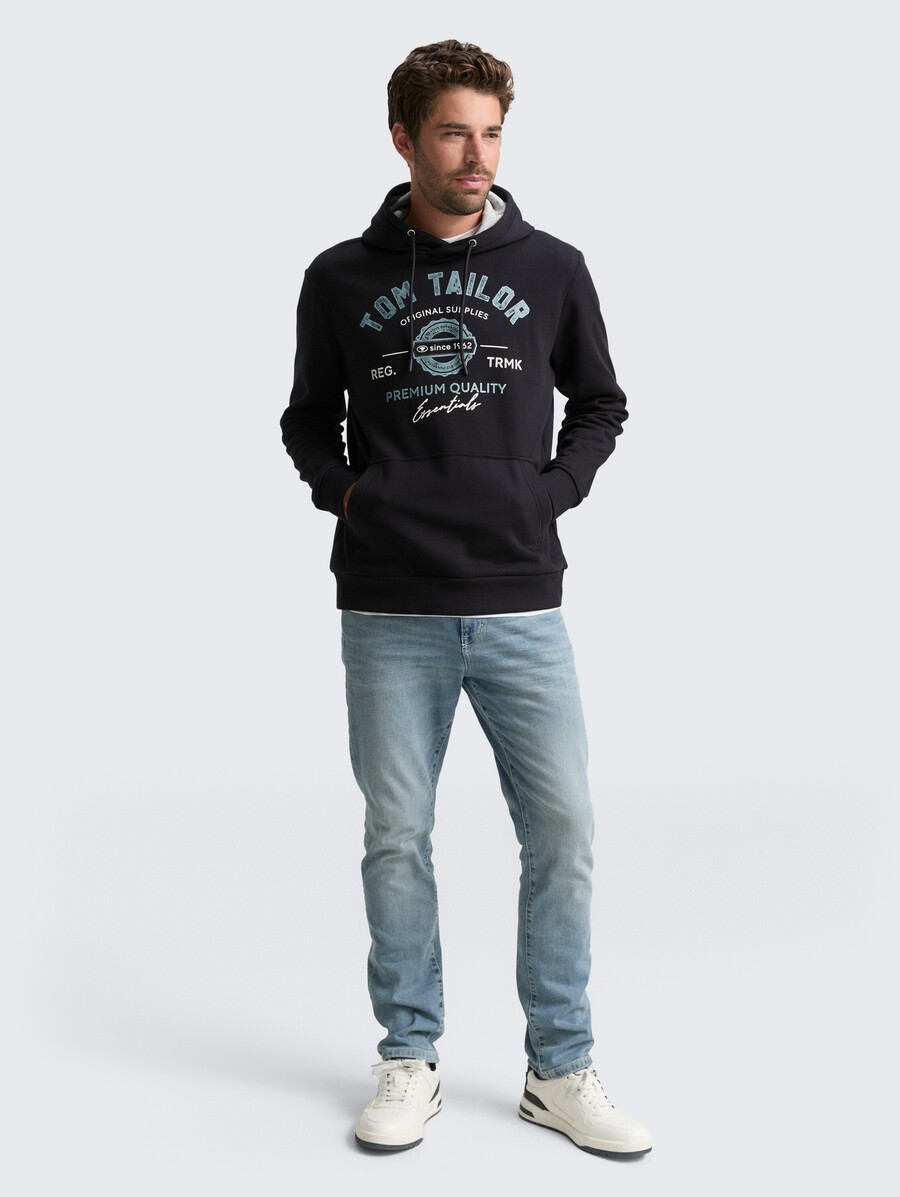 kapuzenpullover mit logodruck