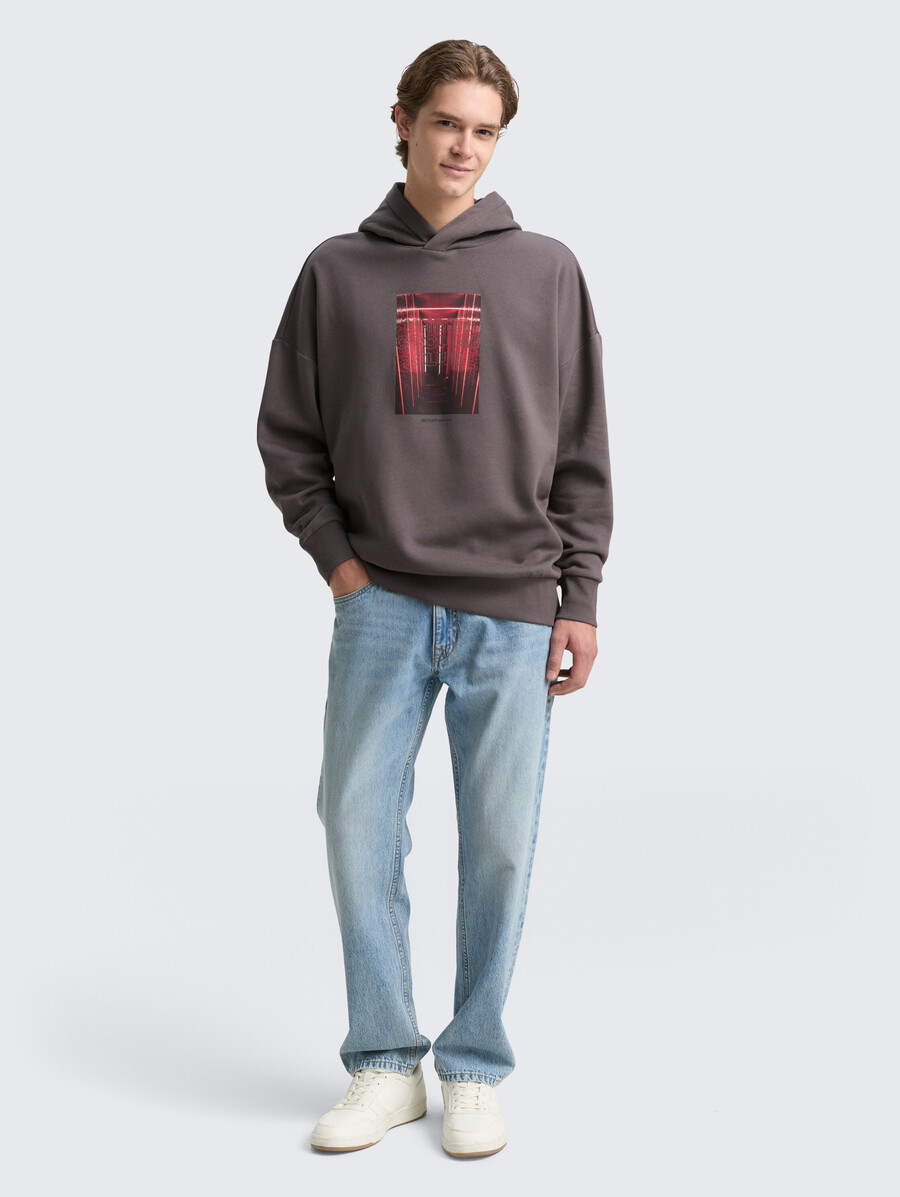 oversize-hoodie mit aufdruck