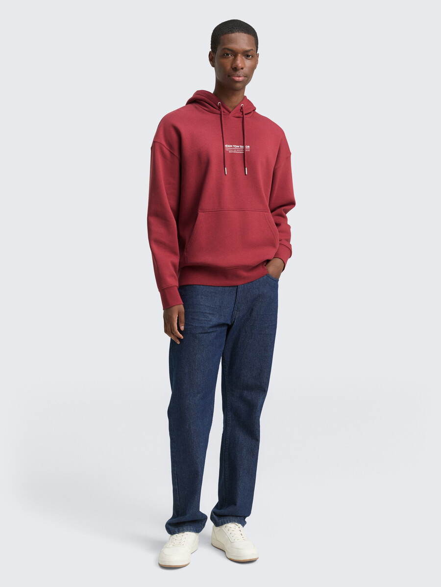 lässiger hoodie mit logoprint