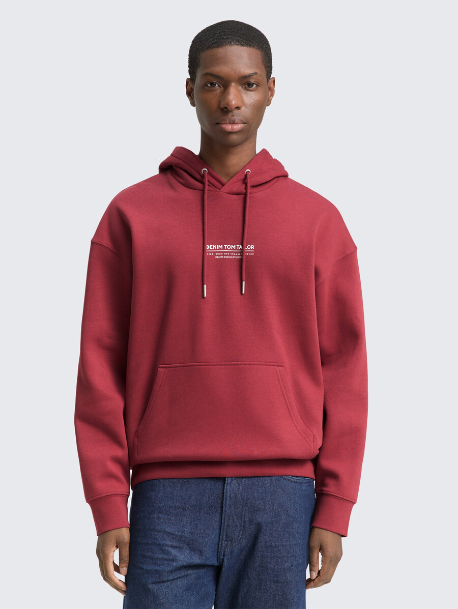 lässiger hoodie mit logoprint