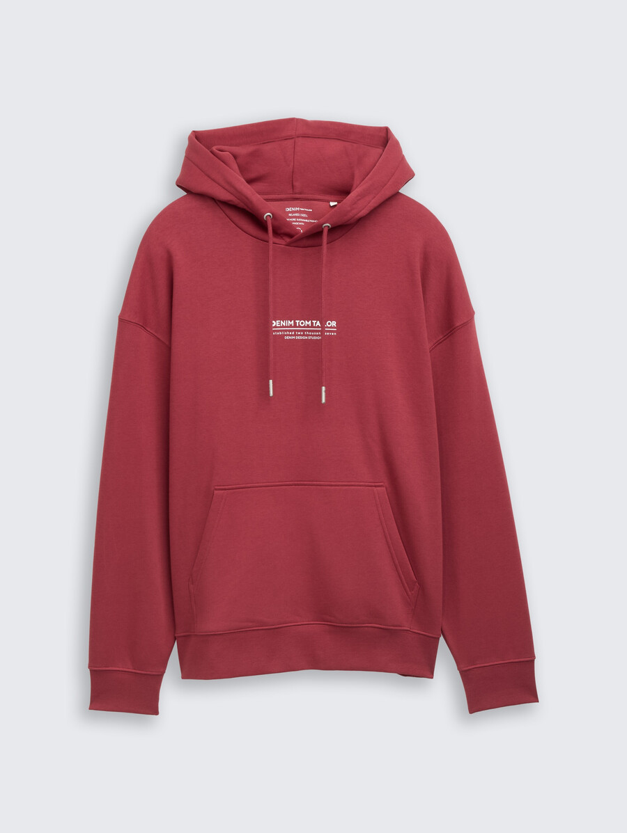 lässiger hoodie mit logoprint