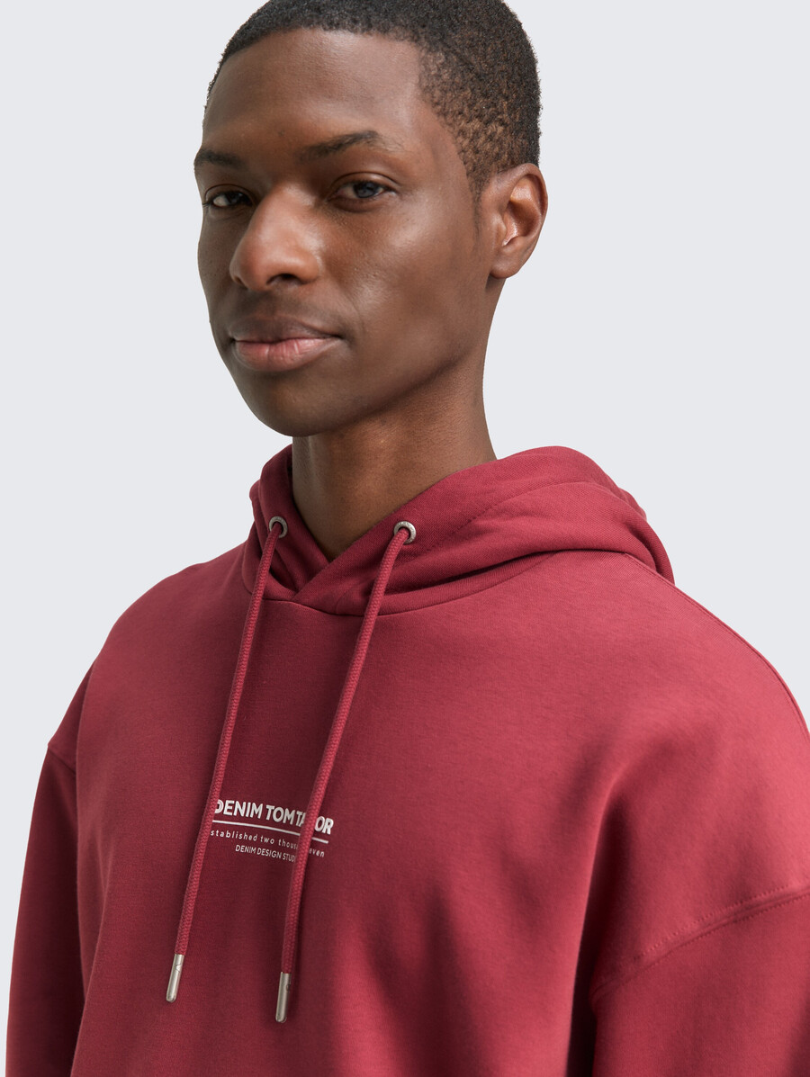 lässiger hoodie mit logoprint